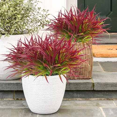 Uieke 6 Bundle Artificial Deep Red Plants