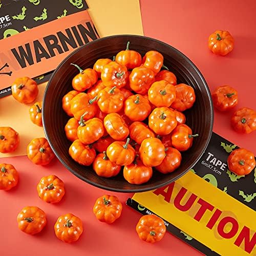 WILLBOND Artificial Mini Pumpkins 50 Piece Set