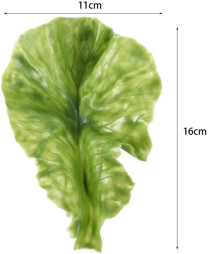 Pokinge 10pcs Artificial Lettuce Leaves Decor