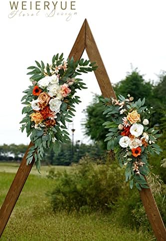 Artificial Wedding Arch Flowers Kit Caramel White