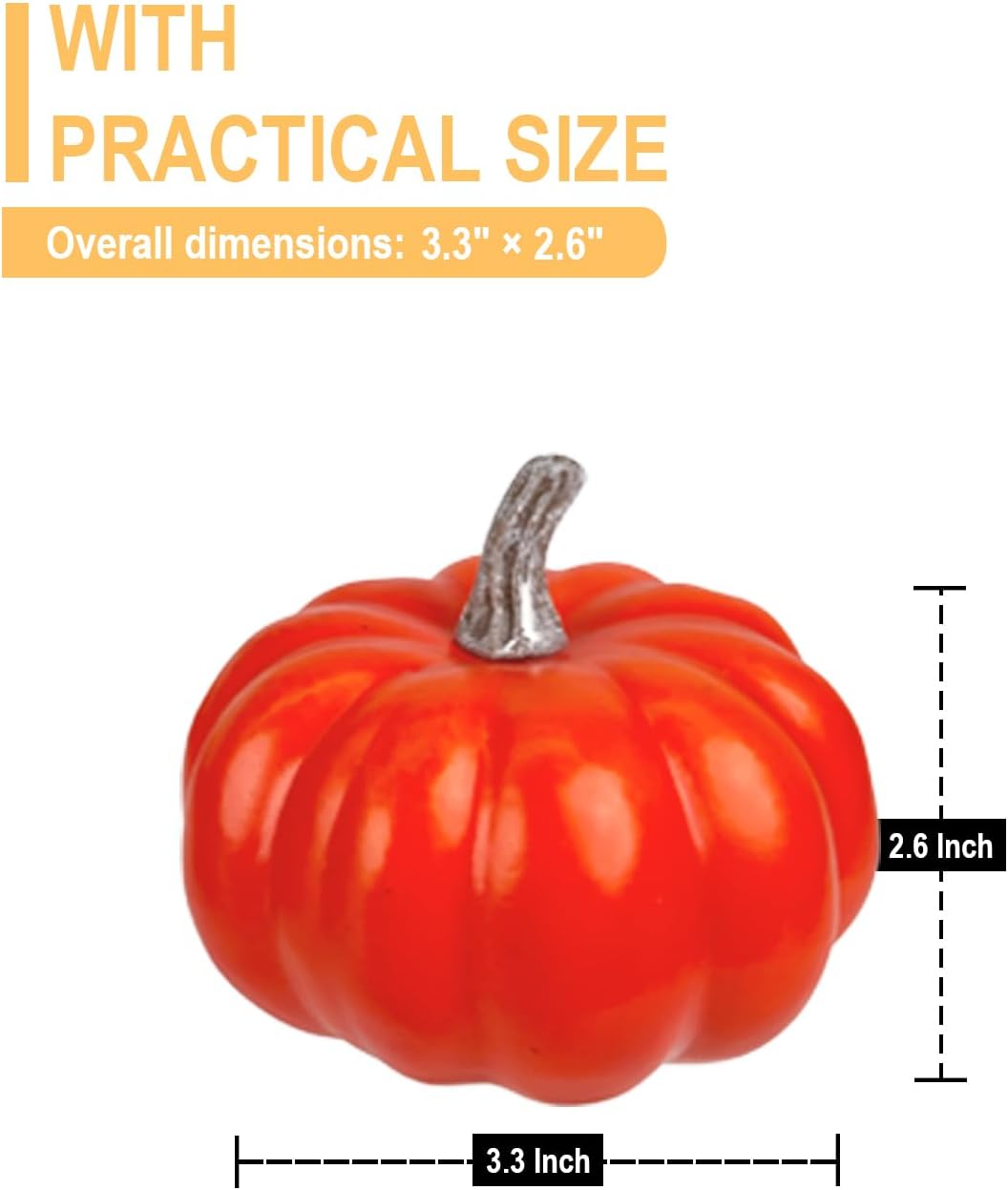 Vensovo 3 Inch Mini Foam Pumpkins - 12PCS Fall Decor