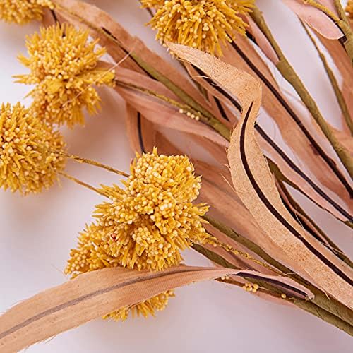 WESAIL Thistle Globe Artificial Flowers Bouquet 2 Pack