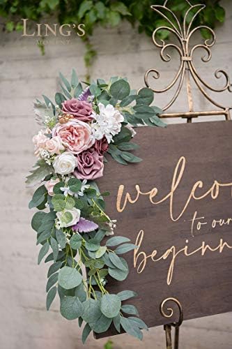 Lings Moment Artificial Welcome Sign Swag 2pcs