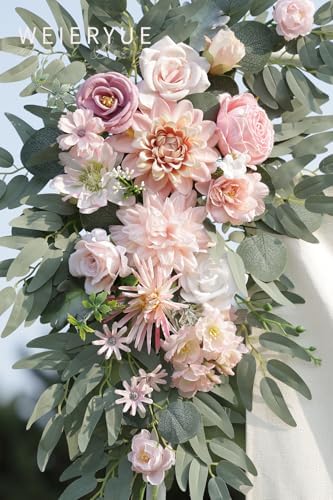 Artificial Wedding Arch Flowers Kit Romantic Pink