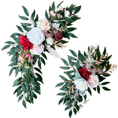 IKULE Wedding Arch Artificial Flowers Pack of 2