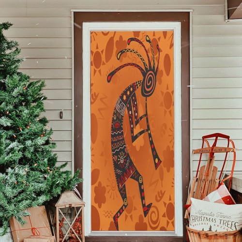 Susiyo African Ancient Deity Halloween Door Cover 32x79 in
