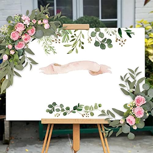 Almencla Artificial Peony Wedding Arch Flowers 2Pcs Pink