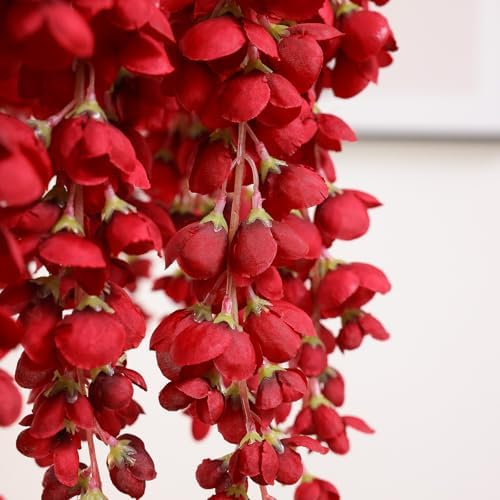 Mizii 6Pcs Burgundy Wisteria Artificial Garland Flowers