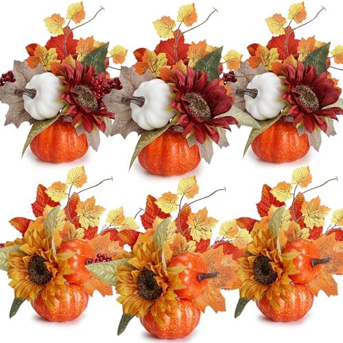 6 Pcs Fall Decorations Centerpieces for Thanksgiving