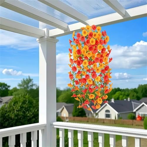 4Pack Realistic Glory Artificial Hanging Flowers