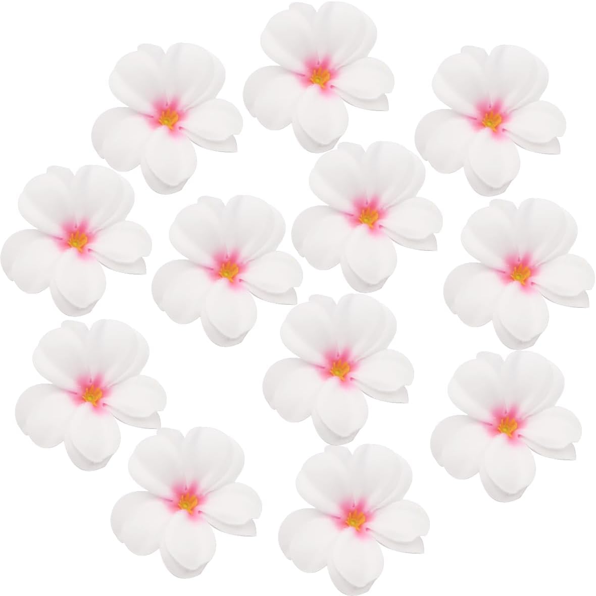 FZBNSRKO 100 Pcs 28 Artificial Plumeria Flower Heads