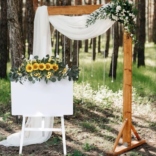 MSUIINT 30 Inch Artificial Wedding Arch Flowers