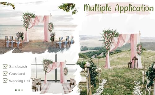 WEDFLOR Wedding Arch Flowers with Drapes Kit Pack of 5