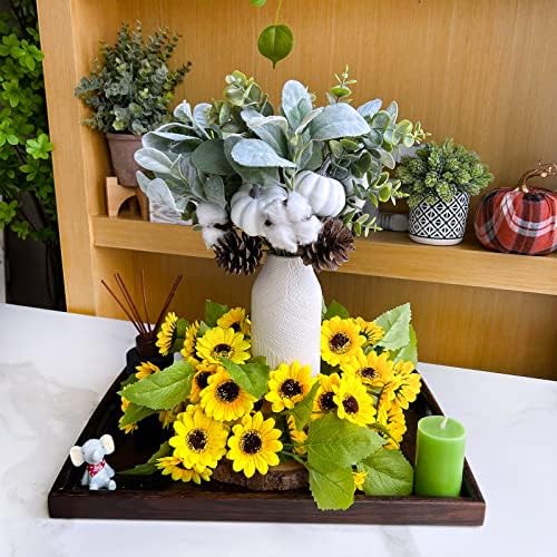 Winlyn 2 Pcs 59 Ft Artificial Sunflower Garland
