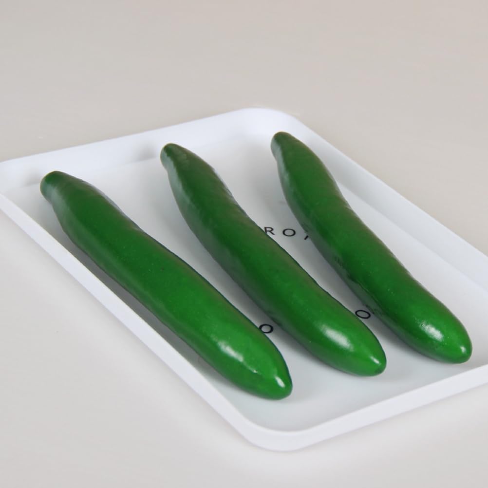 Alipis 4pcs Artificial Green Cucumber Decorations