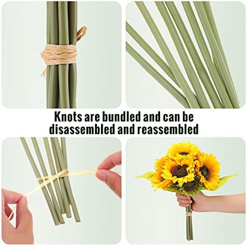 36 Pcs Silk Sunflowers with Stems Artificial Bouquet
