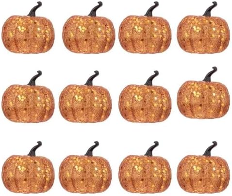 12Pcs Realistic Foam Artificial Pumpkins for Decorations