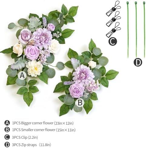 WEIERYUE Pack of 2 Artificial Flowers Decorations