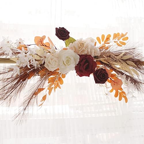 Zhdoka 35 Inch Pampas Flower Arch Wedding Decor