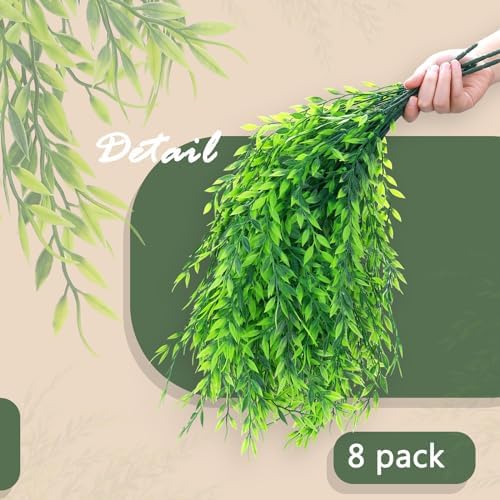 Summer Flower 8Pack Artificial Weeping Willow Plants