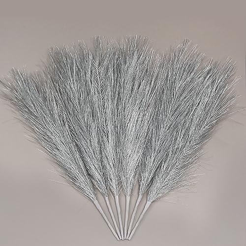 ZIFTY Silver Pampas Grass 6-Pc Artificial Decor