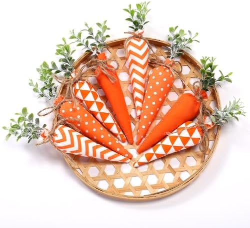 Skylety 8 Pcs Bright Easter Carrot Decorations