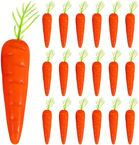 Mini Carrots for Crafts 25pcs - Artificial Vegetables Easter Decor