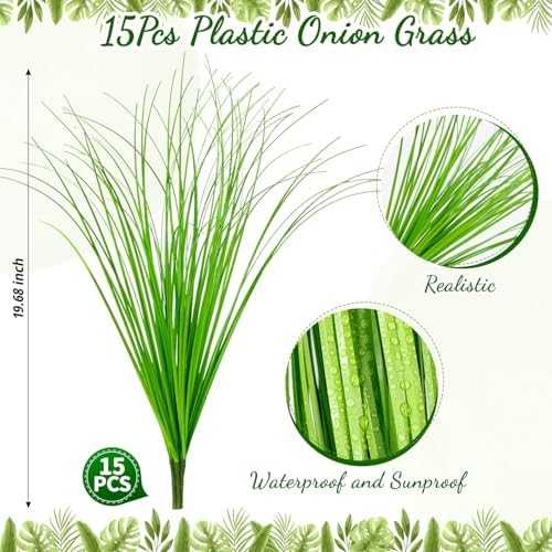 15 Bundles Artificial Grass for Decor and Landscaping
