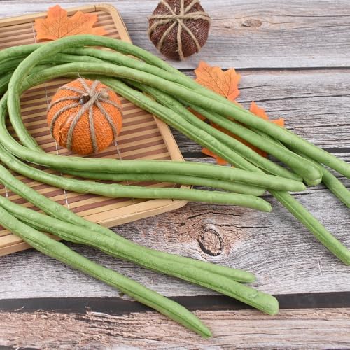HUIANER Artificial Green Long Beans 6pcs Decor Display Props