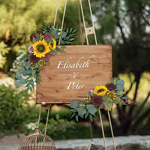 AMLESO Artificial Wedding Arch Flowers Kit 2pcs