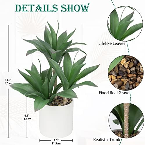 Hollyone Large Artificial Agave Plant with Three Heads