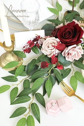 Floroom 12pcs Artificial Italian Ruscus Greenery Stems 28 Inch