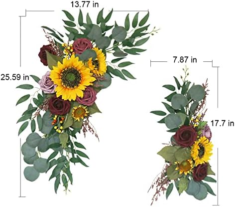 Emivery Artificial Wedding Flower Swag Kit