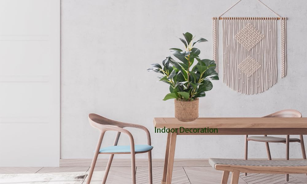 126 Inch Realistic Fake Ficus Plant in Brown Ceramic Vase