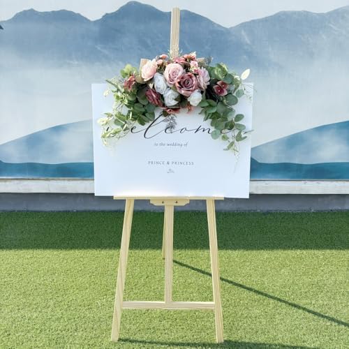 Handmade Wedding Arch Flowers with Silk Peonies and Greenery