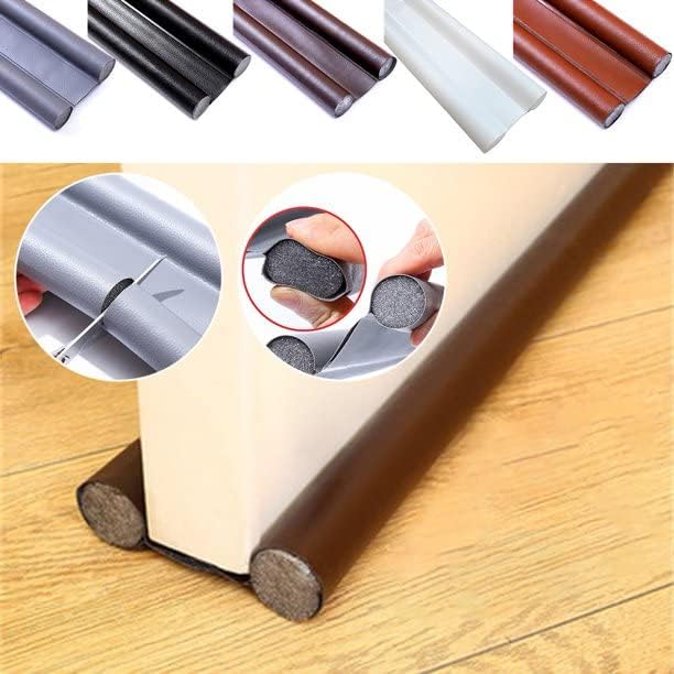 Flexible Draft Stopper for Under Door Weather Protection Orange