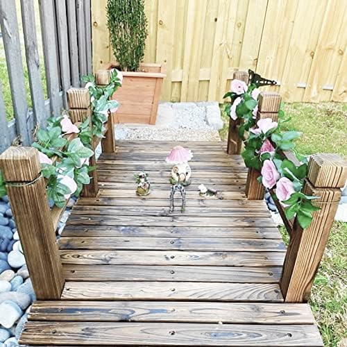 UKELER 2 Pack Artificial Rose Garland 14FT Light Purple