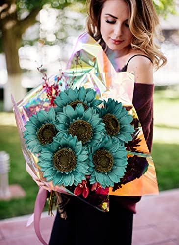 Hollyone Large Silk Sunflowers Artificial Flowers 6PCS 26 Long Stem Bouquet