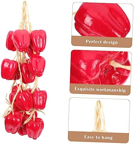 Vaguelly Artificial Pepper Pendants 5Pcs Farmhouse Decor
