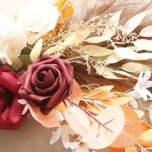 Zhdoka 35 Inch Pampas Flower Arch Wedding Decor