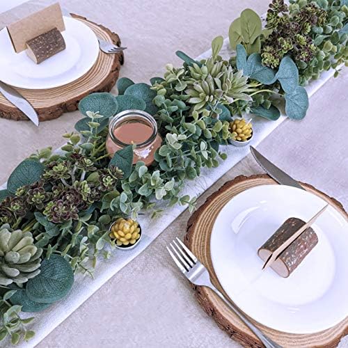 83 Foot Faux Eucalyptus Garland for Weddings and Decorations