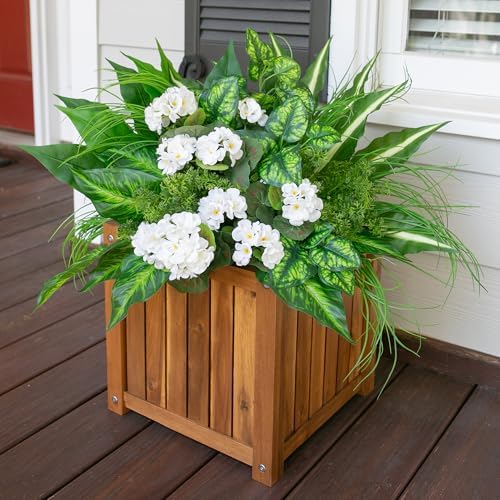 10 Bundles Artificial Greenery Plants and Flowers for Outdoor
