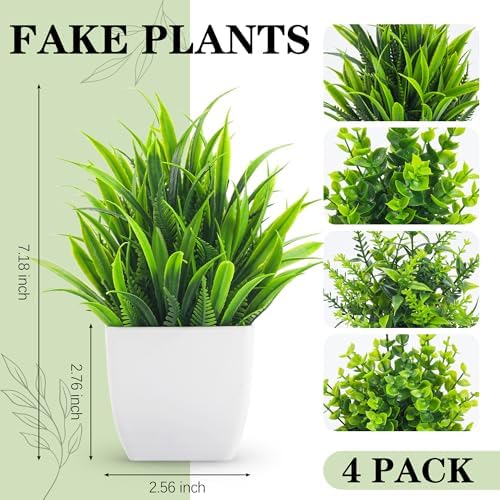 Der Rose 4 Pack Artificial Plants Indoor Decor