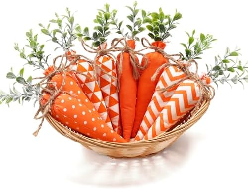 Skylety 8 Pcs Bright Easter Carrot Decorations