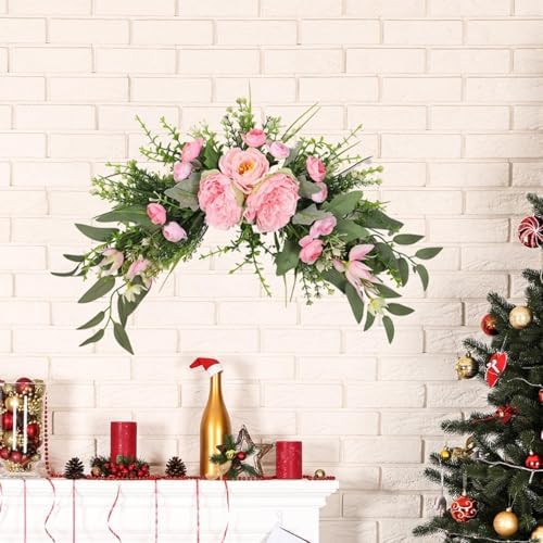 Predolo Wedding Arch Artificial Peony Flower Swag Pink