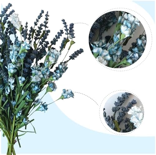 TEMPUS 10 Pcs Artificial Blue Flower Bundle