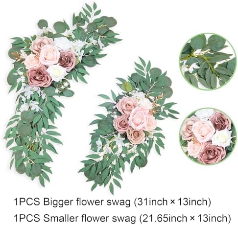 Dusty Rose Artificial Flower Swag Wedding Arch Decor