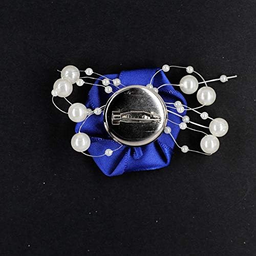 Banlardk Silver Rose Artificial Flower Boutonniere for Men Wedding Ceremony XH521