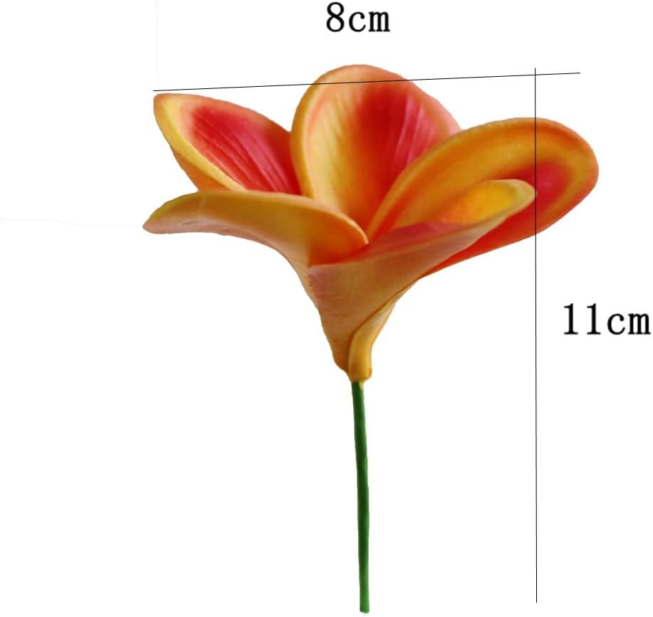 10PCS PU Plumeria Flowers for Wedding and DIY Decor