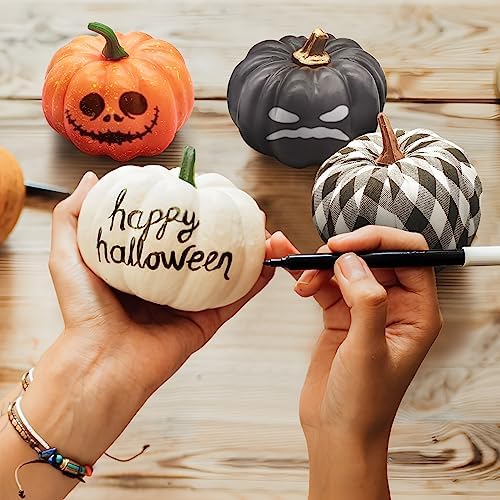 Ueerdand 16 Pc Fall Decor Artificial Pumpkins Set